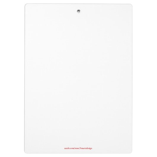 Groot, vet, rood klaproos klembord (Achterkant)