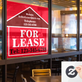 GROOT VET TE HUUR Aangepast vastgoed Raamsticker