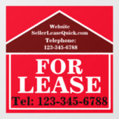 GROOT VET TE HUUR Aangepast vastgoed Raamsticker (Vel)