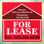 GROOT VET TE HUUR Aangepast vastgoed Raamsticker (Vel 3)