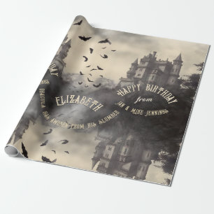 Groot Victoriaans Gotisch  Dracula's Castle Cadeaupapier