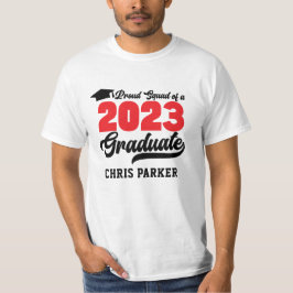 Groot vierkant van een 2023 Afstuderen rood vet sc T-shirt