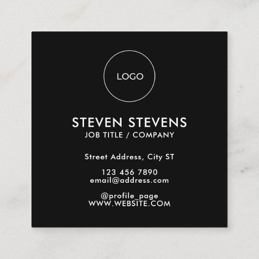 Groot Visitekaartje QR-code Square (Achterkant)