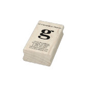 groot visitekaartje van het lagere monogram rubberstempel (Stempel)