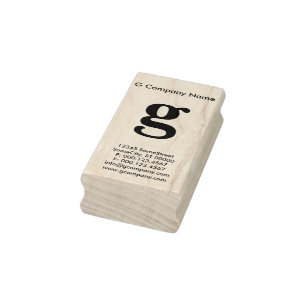 groot visitekaartje van het lagere monogram rubberstempel