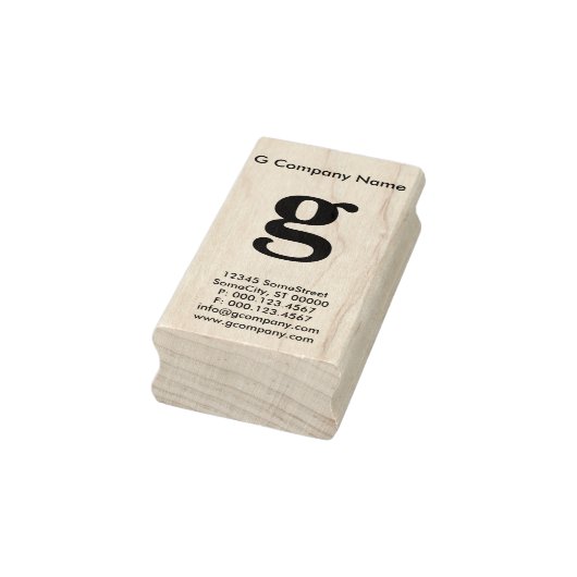 groot visitekaartje van het lagere monogram rubberstempel (Stempel)