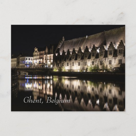 'Groot Vleeshuis', Gent, België bij nacht Briefkaart (Voorkant)