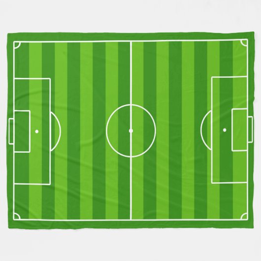 Groot voetbalveld / Football Pitch Fleece Blanket (Voorkant (Horizontaal))