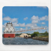 Groot vrachtschip van de Grote Meren lost steen Muismat (Voorkant)