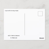Groot vreugdevuur dat 's nachts brandt met hoge vl briefkaart (Achterkant)
