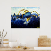 Groot Vs Colossal Squid Original Artist Print (Keuken)