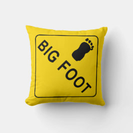 Groot waarschuwingsbord kussen