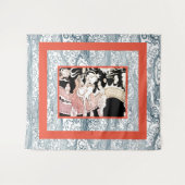 GROOT WANDTAPIJT MET DRAAK EN JAPANS GOLFPATROON WANDKLEED (Voorkant (horizontaal))