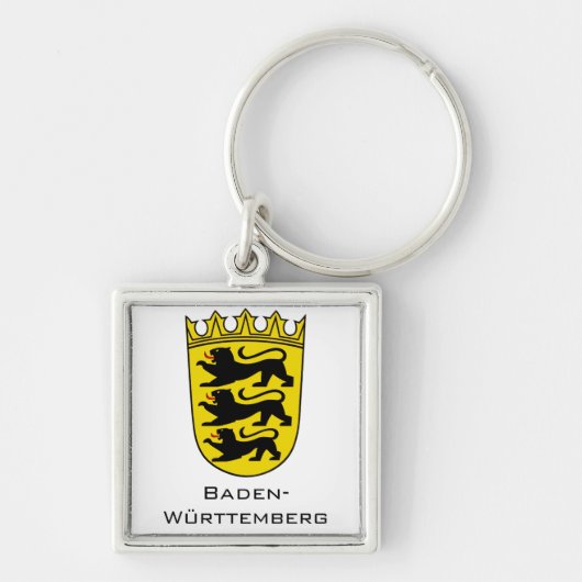 Groot wapen van de deelstaat Baden-Württemberg Kun Sleutelhanger (Voorkant)
