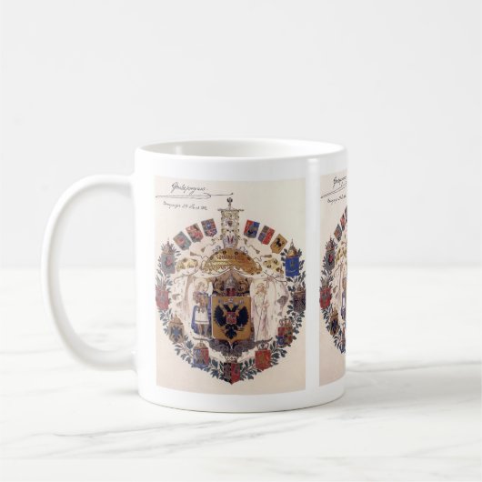 Groot wapen van Keizerrijk Rusland Koffiemok (Links)