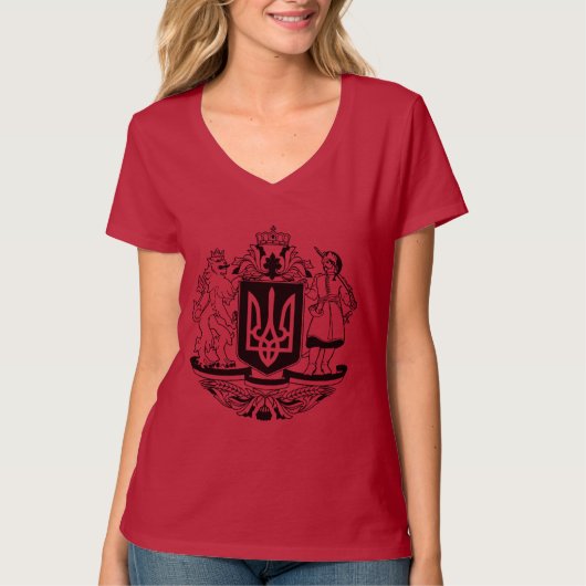 Groot wapen van Oekraïne T-shirt (Voorkant)