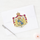 Groot wapen van Zweden Ronde Sticker (Envelop)