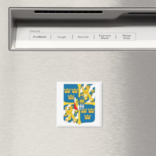 Groot wapenschild van Zweden Magneet (Insitu (Vaatwasser))