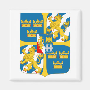 Groot wapenschild van Zweden Magneet