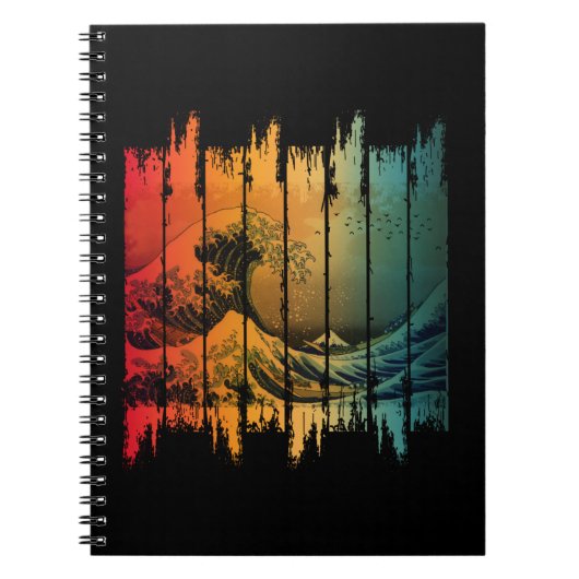 GROOT WAVE  SUNSET KANAGAWA NOTITIEBOEK (Voorkant)