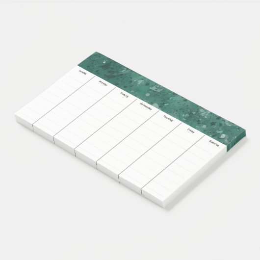 Groot wekelijks schema Post It Notes (Schuin)