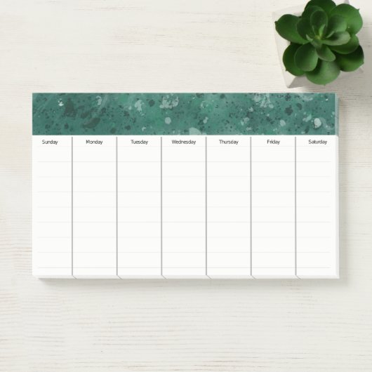 Groot wekelijks schema Post It Notes (Kantoor)