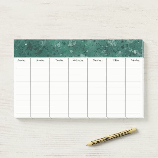 Groot wekelijks schema Post It Notes (Op bureau)