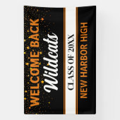 Groot welkom terug klasse reünie banner (Verticaal)