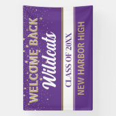 Groot welkom terug klasse reünie banner (Verticaal)