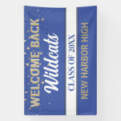 Groot welkom terug klasse reünie banner (Verticaal)