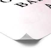 Groot welkomstteken Roze en Blauw Baby shower Poster (Hoek)