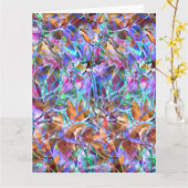 Groot Wenskaart Abstracte Glas in lood Kaart (Gele Bloem)