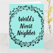 Groot wenskaart voor het mooiste buurland ter were kaart (Gele Bloem)