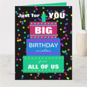 Groot werk - Birthday-kaart van groep Kaart (Voorkant)