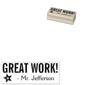"GROOT WERK!" Educator Rubber Stamp Rubberstempel (Gestempeld)