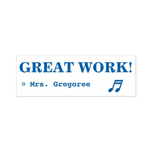 "GROOT WERK!" Educator Rubber Stamp Zelfinktende Stempel (Design)