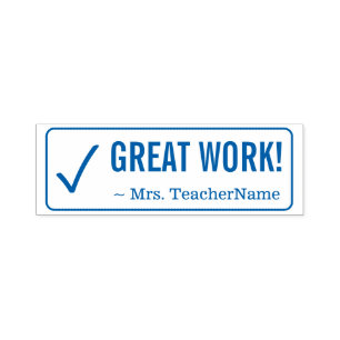 "GROOT WERK!" Feedback Rubberstempel Zelfinktende Stempel