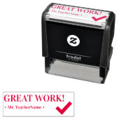 "GROOT WERK!" Instructeur Rubber Stamp Zelfinktende Stempel (In situ)