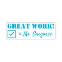 "GROOT WERK!" Rubberstempel sorteren