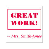 "GROOT WERK!" + Rubberstempel voor aangepaste educ Zelfinktende Stempel (Design)