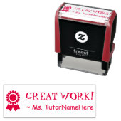 "GROOT WERK!" Rubberstempel Zelfinktende Stempel (In situ)