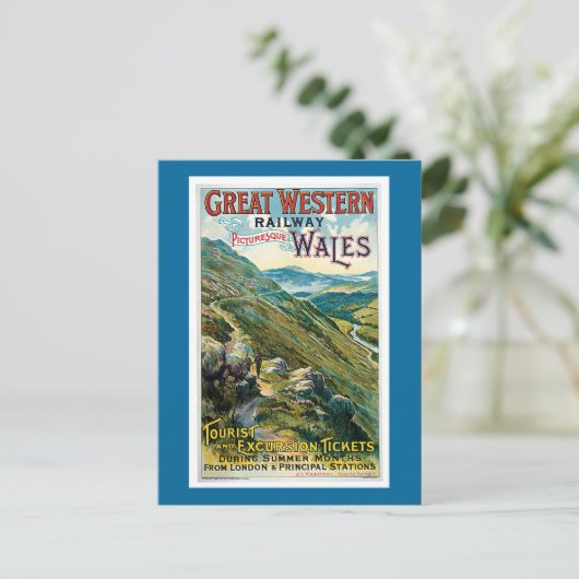  groot Western treinreisposter Briefkaart (Staand voorkant)