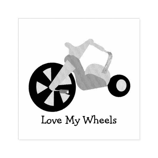 Groot wiel grote tijd rubberstempel (Afrduk)