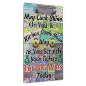 Groot wint gelukkige loterij krabben klembord (Rechts)