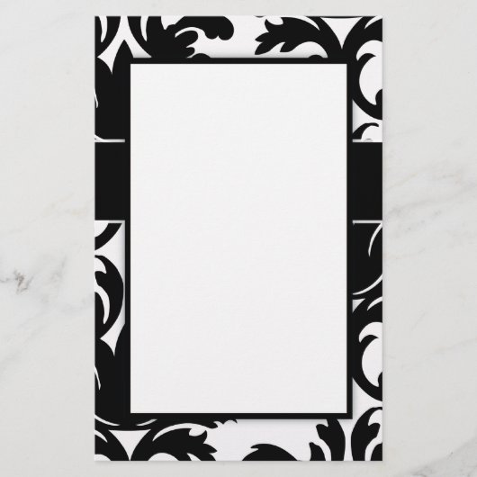 groot, wit en zwart, moedig design briefpapier (Voorkant)