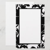 groot, wit en zwart, moedig design briefpapier (Voorkant / Achterkant)