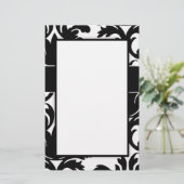 groot, wit en zwart, moedig design briefpapier (Staand voorkant)