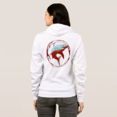 Groot wit haai grafisch ontwerp hoodie (Achterkant volledig)