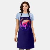 Groot wit haai grafisch ontwerp schort (Gedragen)