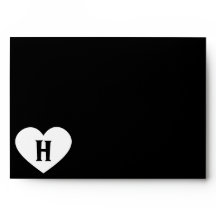 Groot wit monogram en zwarte achtergrond